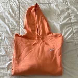 oversized nike peach hoodie